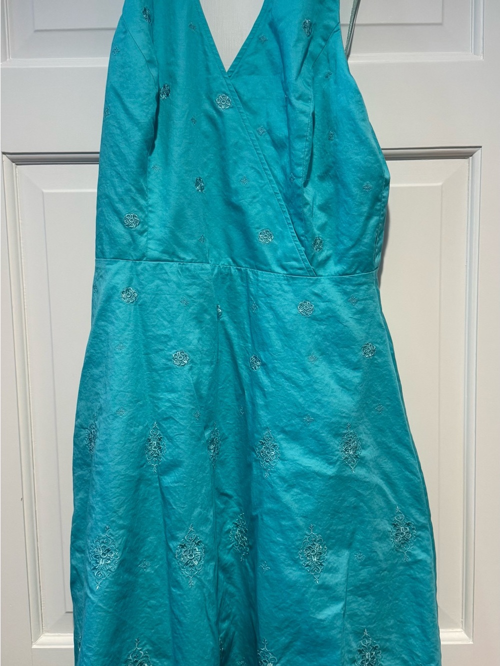 Ann Taylor Turquoise Cotton Blend Dress